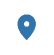A blue map location pin icon is centered on a white circular background.